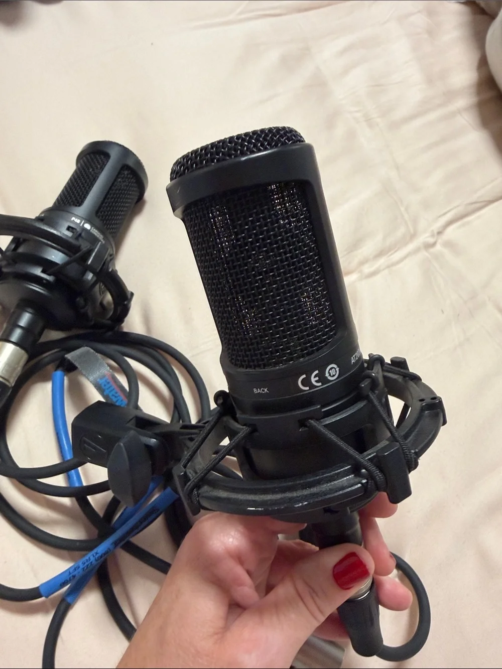 Podcasters! Audio-Technica AT2035 XLR Condenser Microphone Pair with Shock Mount